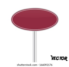 Board sign on white background