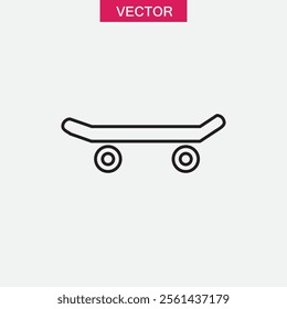 Board, skateboard icon. vector flat black linear illustration for web and app..eps