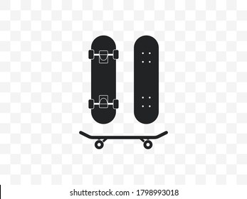Board, skateboard icon. Vector illustration, flat design.