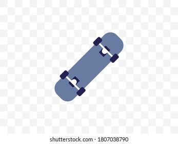 Board, skateboard icon. Vector illustration, flat design.