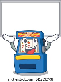 Up board slot machine in the mascot shape