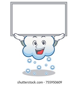 Up board snow cloud character cartoon