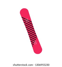 Board for snowboarding. Pink board. Snowboard. Winter. Vector illustration. EPS 10.