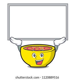 Up board soup union character cartoon