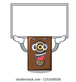 Up board speaker character cartoon style