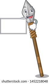 With board spear isolated with in the cartoon
