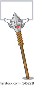 Up board spear isolated with in the cartoon