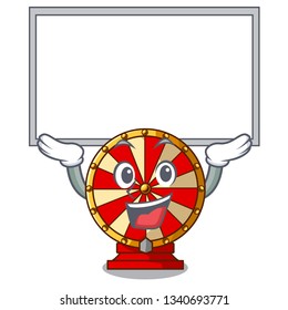 Up board spinning wheel game the mascot shape