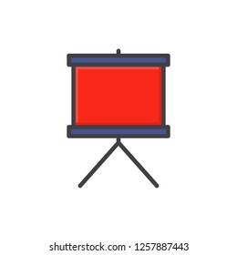 board stand icon vector design filled outline style