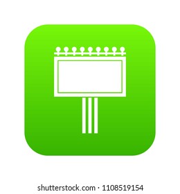 Board for statistics icon digital green for any design isolated on white vector illustration