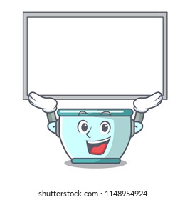 Up board steel pot character cartoon