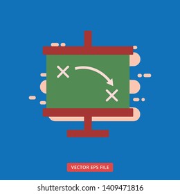 Board strategy transfer flat modern vector icon