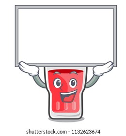 Up board strawberry mojito character cartoon