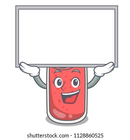 Up board strawberry smoothie character cartoon