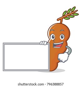 With board tamarind character cartoon style