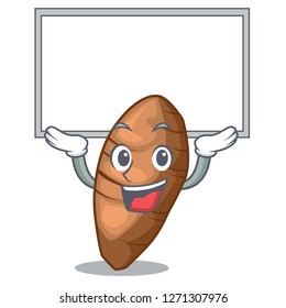 Up board taro tuber in the shape cartoon