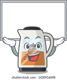 Up board tea maker isolated with the mascot