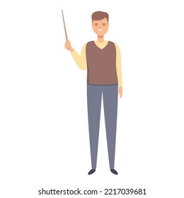 Board teacher icon cartoon vector. Male school. Person lecture
