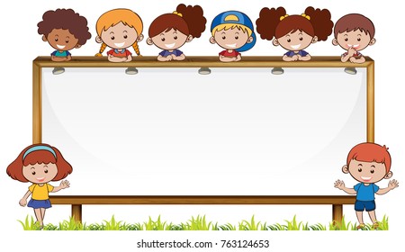 Board Template Kids Park Illustration Stock Vector (Royalty Free ...