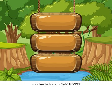 Plantilla de la junta con ilustración de fondo del tema natural