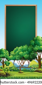 Board template with park in background illustration