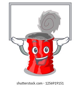 Up board Tin can shape on a cartoon