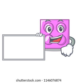 With board toy brick character cartoon