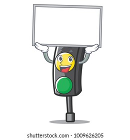 Up board traffic light character cartoon