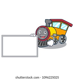 With board train character cartoon style