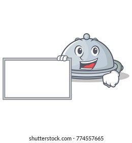 With board tray character cartoon style