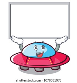Up board ufo character cartoon style