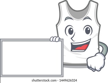 With board undershirt in the a mascot shape