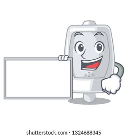 With board urinal isolated with in the mascot