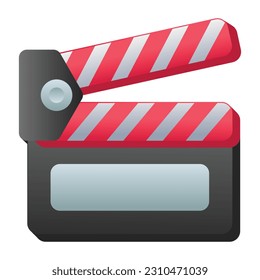 Junta utilizada por los directores para hacer películas, diseño de iconos de tablero de cuadros 