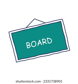 Board vector art illustration for back to school ornament