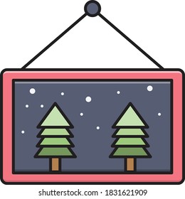 board vector colour line icon 