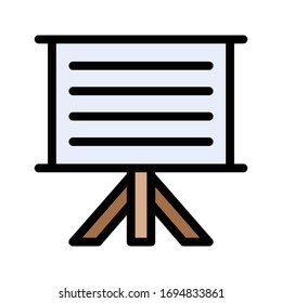 board vector flat color icon 