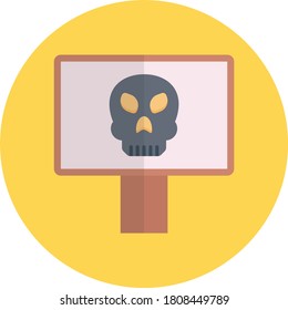 board vector flat color icon 