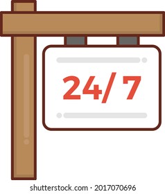 board vector flat color icon