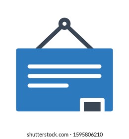 board vector glyph color icon 