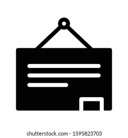 board vector glyph flat icon 