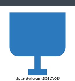 ilustración vectorial de placa aislada en un fondo transparente. iconos vectoriales de glifo para el concepto o gráficos web.