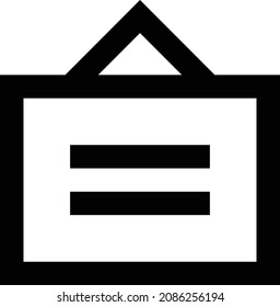 ilustración vectorial de placa aislada en un fondo transparente. iconos vectoriales de trazo para el concepto o gráficos web.