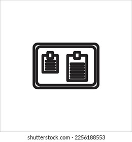 icono nuevo de la línea vectorial de placa