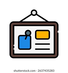 Board Vector for Team Collaboration. Task board illustration, project workflow concept, agile management style.