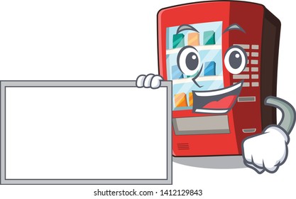 With board vending machine in the cartoon shape