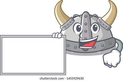 With board viking helmet isolated with the character