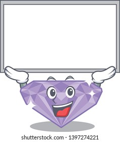Up board violet diamond in the mascot box