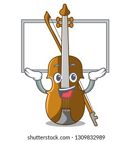 Up board violin in the a character shape