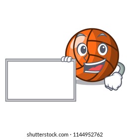 With board volleyball character cartoon style